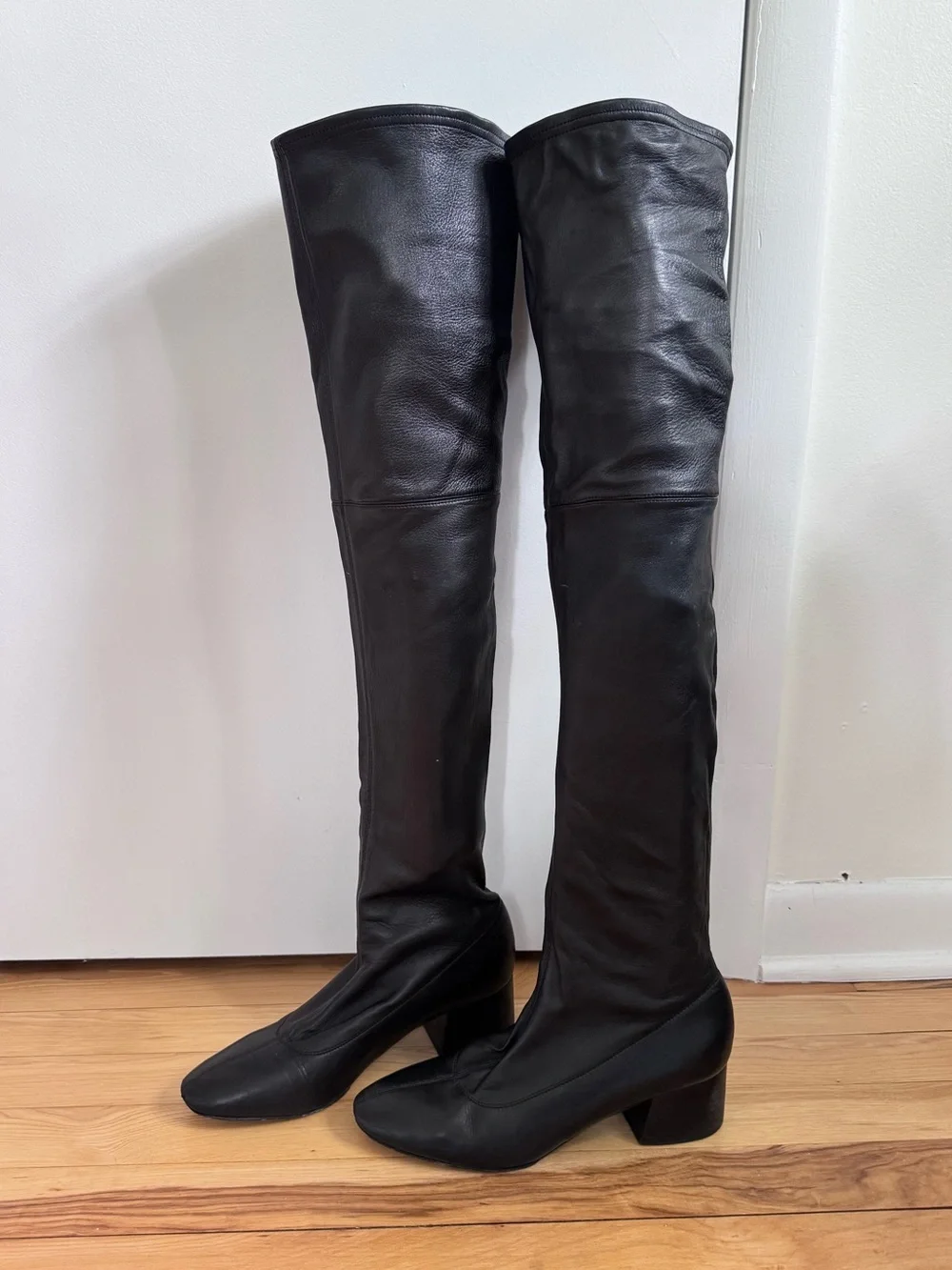KHAITE Sedona Lambskin leather Over-The-Knee Boots size 9